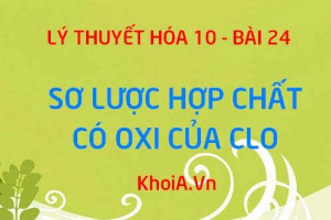 Sơ lược hợp chất có Oxi của Clo: Nước Gia-ven và Clorua vôi Tính chất và Ứng dụng - Hóa 10 bài 24